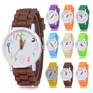 Relojes de pulsera Relojes de moda para niños Reloj de cuarzo deportivo de dibujos animados Correa de reloj de silicona Reloj de pulsera para mujer Reloj para niña y niño