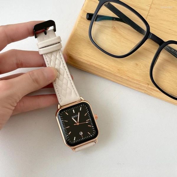 Wallwatches Fashion Ladies Mira Vintage Leather Women's Watches Female Quartz Montre Femme Relogio Digital