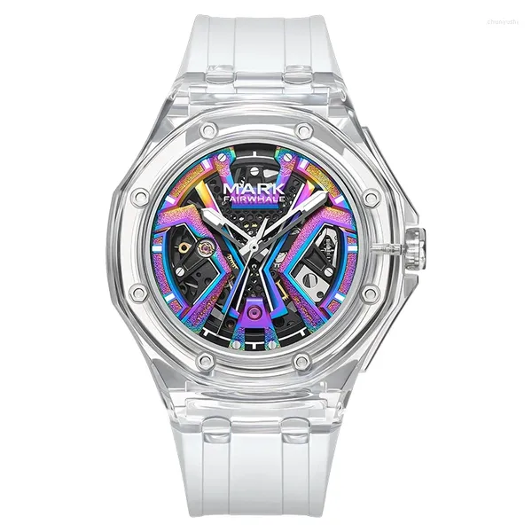 Relojes de pulsera Moda Reloj para hombre de lujo 3ATM Caja de reloj de vidrio impermeable Mecánico automático