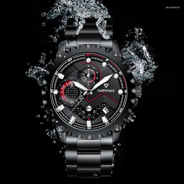 Muñecos de pulsera Fashion Luxury Mens Watch Luminous multifunción cronógrafo impermeable de acero inoxidable de acero inoxidable WRISTWATCH 2024