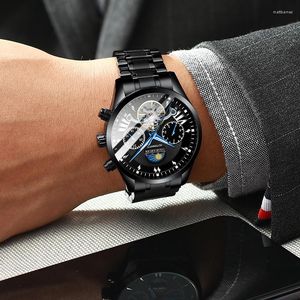 Montres-bracelets mode mécanique automatique hommes montres 2022 montre homme étanche en acier inoxydable Relogio Masculino