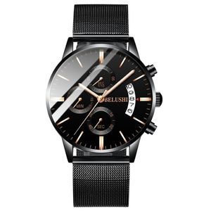 Polshorloges mode herenkwarts horloges 2021 luxe ontwerper heren topmerk beroemde stalen waterdichte man horloge sport mesh black cl 252i