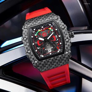 Horloges Mode Heren Sporthorloge Quartz Horloge Luxe Legering Frame Kalender Lichtgevende Klok Heren Niet-mechanisch Zakelijk polshorloge