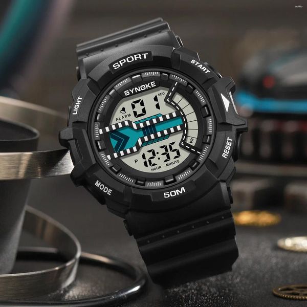 Wallwatches Fashion Fashion Men's Sports Watches Military Water Watch For Men Clock Synoke Reloj de Hombre