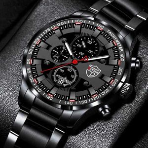 Montre-bracelets Fashion Mens Sports ES for Men Business en acier inoxydable Quartz Luxury Man Horloge lumineuse décontractée 240409