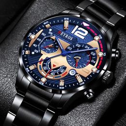 Armbanduhren Mode Herren Edelstahl Uhren Luxus Quarz Armbanduhr Kalender Leuchtende Uhr Männer Business Casual Uhr Reloj Hombre 231109