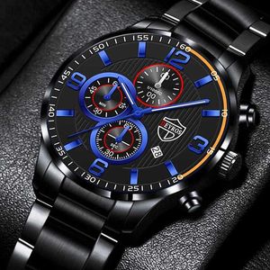 Relojes de pulsera Relojes para hombre de moda Hombres de lujo Negocios Reloj de pulsera de cuarzo de acero inoxidable Hombre Reloj de cuero casual Reloj luminoso 24319