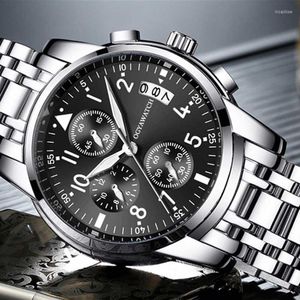 Montres-bracelets Mode Hommes Montres En Acier Inoxydable Top Lumineux Montre De Sport Hommes Auto Date Mâle Horloge Relogio MasculinoWristwatches