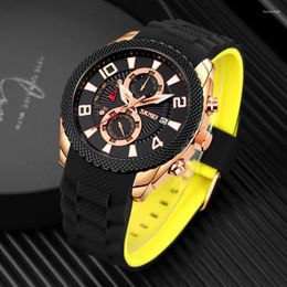 Polshorloges modeheren horloges top skmei waterdichte stopwatch kalender sportkwarts polswatch relogio masculinowristwatches polshorloge