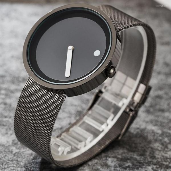 Wallwatches Fashion Minimalism Watch Men Sports Watches Payu Silver Sacticador de acero inoxidable Quartz Reloj Hombre