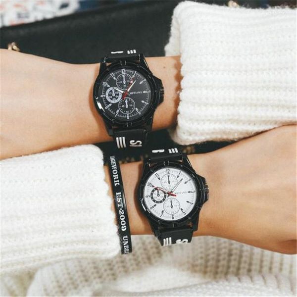 Montres-bracelets mode marque originale Couple Montre hommes femmes Sport Silicone paire montres horloge Hombre Montre Orologio Uomo