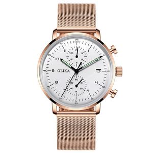 Montre-bracelets Fashion Quartz Watch Men's Casual Mirved Mirror Mirror Calendar imperméable Horloge 2022 277Z