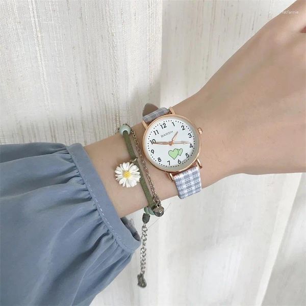 Relojes de pulsera Relojes de pulsera sencillos de moda para mujer, cinturón de tela informal para mujer, reloj de cuarzo para estudiantes y niños, reloj femenino, regalo de vacaciones