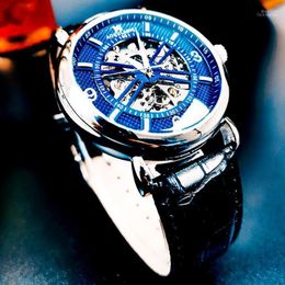 Montres-bracelets Mode Squelette Montre Mécanique Top Hommes Transparent Automatique Horloge Relogio Masculino 2023 Montres-braceletsMontres-bracelets Iri