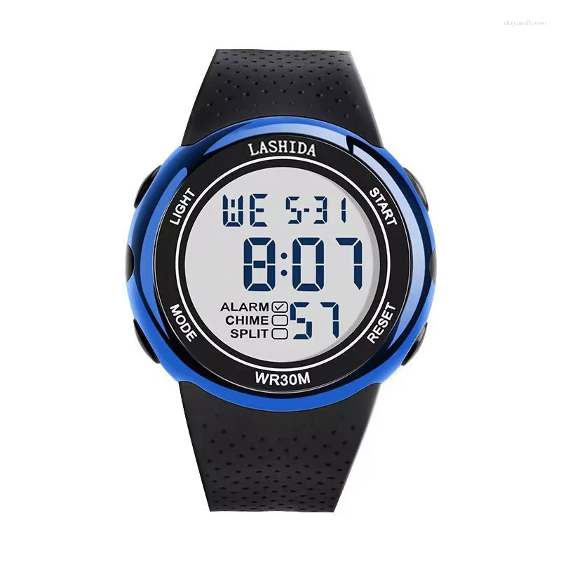 Wristwatches Fashion Sports Electronic Watch For Men And Women Large Dial Luminous Waterproof Clock Student Silicone Strap Digital