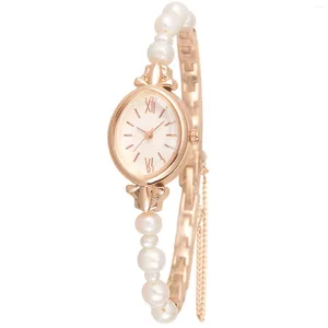 Polshorloges modehorloge armbandet kit waterdichte elegant met parel perfect voor de meeste zaken