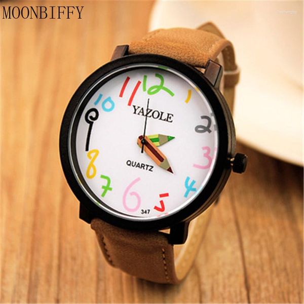 Relojes de pulsera Relojes de moda para mujer Reloj de lápiz de marca superior Hodinky Reloj de pulsera de cuero para mujer Reloj de pulsera de cuarzo Saats Relojes de regalo