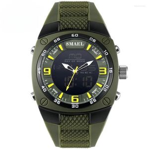 Relojes de pulsera Relojes de moda Hombres LED Deporte Reloj militar Aleación Dial Resistente Masculino Analógico Cuarzo Reloj digital Relogio Masculino 1008