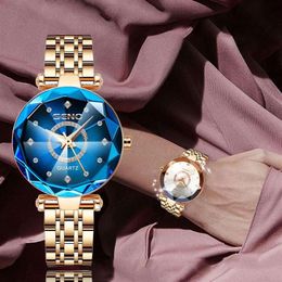Horloges Mode Dameshorloges Dames Luxe Quartz Horloge Relogio Feminino Montre Jurk Horlogeband Zegarek Damski DropWr306t