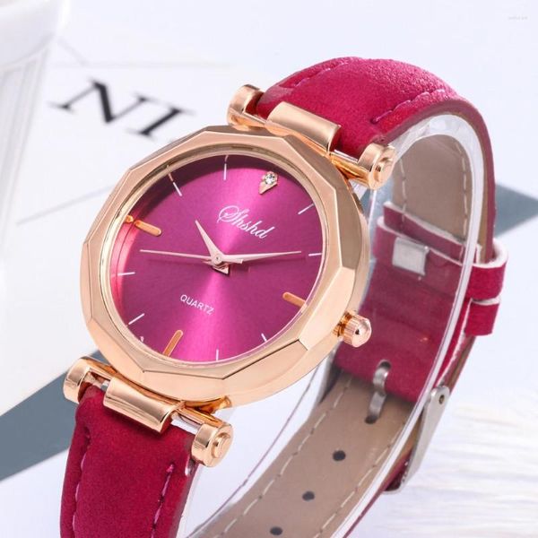 Montres-bracelets Mode Femmes En Cuir Montre Décontractée De Luxe Analogique Quartz Cristal Montre-Bracelet 2023 Marque Montre Femme