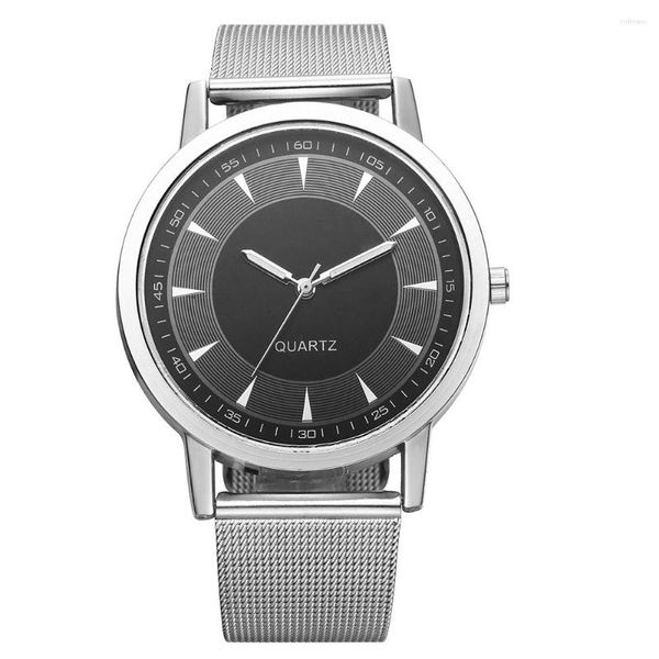 Relojes de pulsera Moda Mujer Reloj Top Marca Elegante Hombres Relojes de acero inoxidable Vestido casual Reloj de cuarzo Drop Hombre Uhr