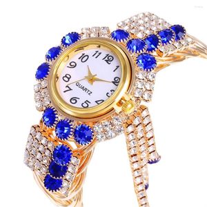 Montre-bracelets Fashion Femmes Watch with Shiny Diamond Ladies Bracelet Casual Crystal Regoes Relogio Feminino