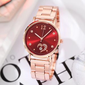 Polshorloges Fashion Women Watches Ladies kijken Silver Heart Dial Roestvrij staal Mesh Belt Montre Femme Femme WorkWristWatchesWristWatches