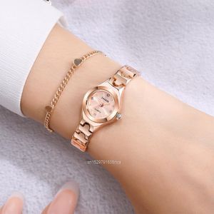 Horloges Mode Dames Horloges Rose Goud Luxe Roestvrij Staal Kwaliteiten Kleine Dames Horloges Diamant Vrouwelijke Armband Horloge Geschenken 230215