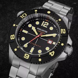 Montre-bracelets FeelNever 500m Waterproofr Men's Mechanical Watch for Men en acier inoxydable Sapphire Crystal Automatic Watches Sport 50bar Dive