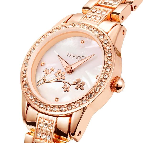 Relojes de pulsera conchas femeninas de cuarzo pequeño reloj cielo estrella simple pulsera de nicho de lujo espiral corona