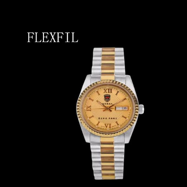 Relojes de pulsera FLEXFIL Luxury Diver Wave 3D de alta calidad Ejército chino personalizado Hombres automáticos Reloj de cuarzo Zafiro Impermeable Metal luminoso
