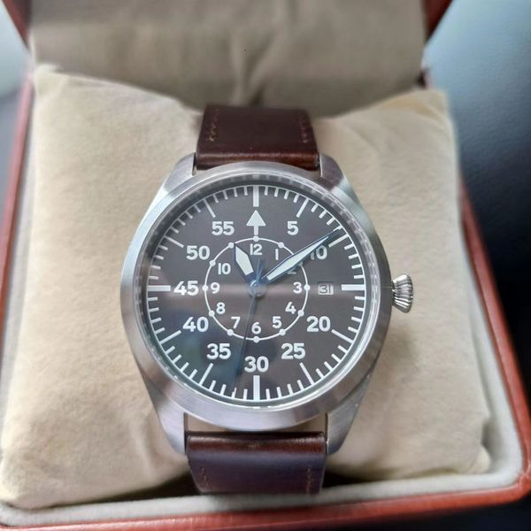 Montres-bracelets Flieger Pilot Watch Type B A Automatic Field Reloj Piloto Montre-bracelet mécanique Cadran stérile Army Timepieces 221122