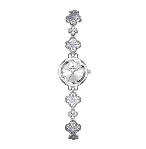 Horloges voor dameshorloges Quartz horloge Top luxe merk Lady Accessoires Klavertje vier Chain horloge geluk zirkoon