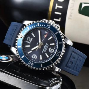 Polshorloges voor 2023 Nieuwe heren horloges drie steken kwarts kijken top luxe merk rubber riem mannen accessoires ronde vorm mode brei