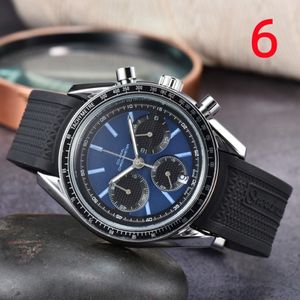 Wallwatches for Men 2022 Nuevos relojes para hombres. Todos los marcos Dial Quartz Watch Top Brand Cronograph Reloj Cinturón de goma Fashion Ome Type 1 255i