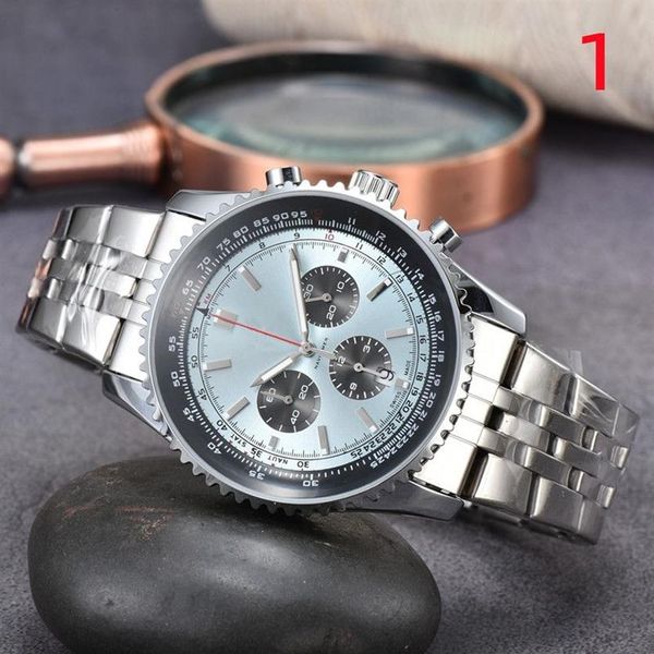 Relojes de pulsera para hombres 2022 Nuevos relojes para hombre 48 mm de diámetro Todo el dial Reloj de cuarzo NAVITIMER 1884 Top Marca de lujo Cronógrafo Cl211y