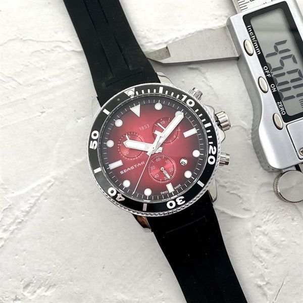 Relojes de pulsera para hombres 2022 Nuevos relojes para hombre 42 mm de diámetro Todo el dial Reloj de cuarzo SEASTAR 1853 Top Marca de lujo Cronógrafo Cloc292R