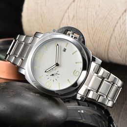 Relojes de pulsera para hombres 2023 Nuevos relojes para hombre Tres puntadas Pequeña aguja segundos de caminata Reloj de cuarzo Top Marca de lujo Reloj Cinturón de acero Hombres Moda Paner