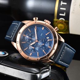 Horloges voor heren 2023 Nieuwe herenhorloges Zes naalden All Dial Work Quartz Watch 1884 Top luxe merk chronograaf klok lederen riem herenmode BREITL