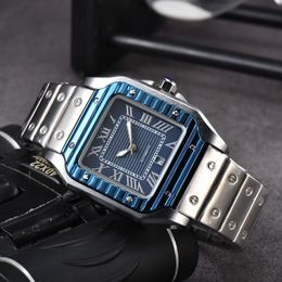 Montres-bracelets pour hommes 2023 Nouveaux montres pour hommes Montre à quartz à trois points de haute qualité Horloge de créateur de marque de luxe Top Ceinture en acier mode Pate Tank Montre de luxe