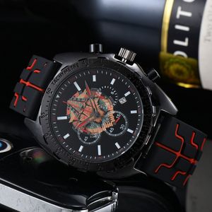 Polshorloges voor mannen 2023 Nieuwe heren horloges Alle Dial Work Quartz kijken top luxemerk chronograaf rubberen rubber riem mannen mode tudo heren accessoires