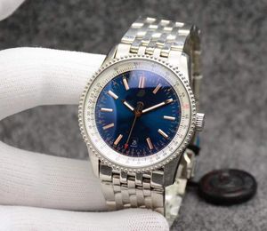 Mujeres de pulsera para hombres 2023 Nuevos relojes para hombres Diámetro Todo el trabajo Dial Work Mechanical Watch Navitimer 1884 Top Cronograph Cronograph Reloj Cinturón de acero Brei Brei A26