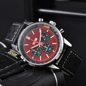 Montres-bracelets pour hommes 2024 Nouvelles montres pour hommes Six points Tous les cadrans Montre à quartz Top Marque de luxe Chronographe Horloge Ceinture en acier et cuir Mode Breit Top Time