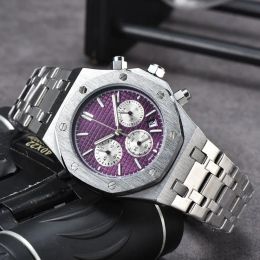 Relojes de pulsera para hombres Nuevos relojes para hombre Seis agujas Todo el dial funciona Reloj de cuarzo Alta calidad Marca de lujo superior Reloj cronógrafo Correa de acero moda Aude Montre de one