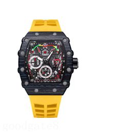Relojes de pulsera para hombre reloj de diseño novedad movimiento creativo montre de luxe ew fábrica fiesta de negocios correa de silicona relojes esqueleto de alta calidad xb11 C23