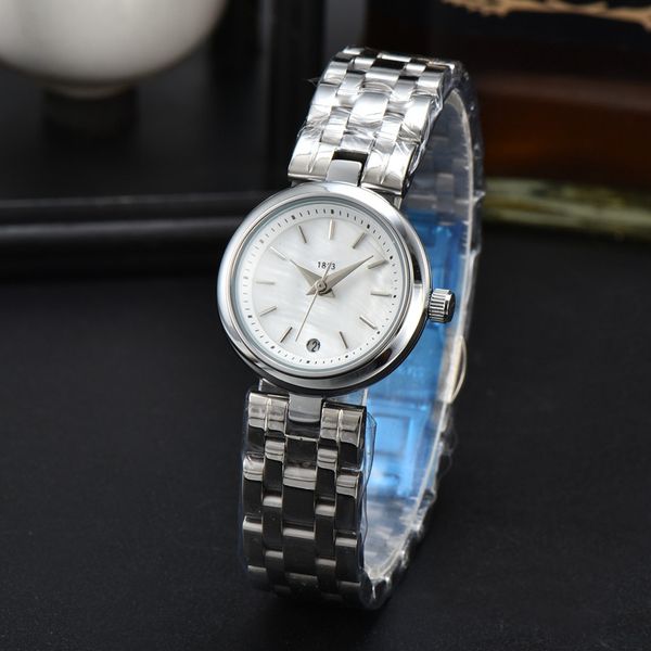 Montre-bracelets pour les femmes 2024 Nouvelles femmes montres pour femmes trois points Wartz Watch 1853 Top Luxury Brand Designer Clock Steel Belt Tis Little Beauty Montre de Luxe