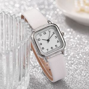 Relojes de pulsera para mujer Regalos de promoción Pareja Relojes de moda Reloj de pulsera informal Reloj de negocios de moda Cuadrado Dial Correa de cuero Montres