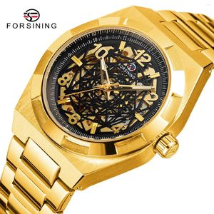 Montre-bracelets pour faire une montre automatique Men Men Bird Nest Dial Design Tourbillon squelette mécanique Luminous Sport Montre Homme