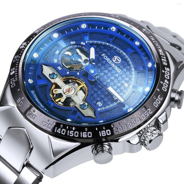 Montres-bracelets Forsining Tourbillon Montres Hommes 2023 Top Montre Mécanique Automatique Horloge Bracelet En Acier Inoxydable Horloges Militaires