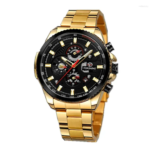 Muñecos de pulsera para los hombres mecánicos automáticos multifuncionales a prueba de agua Relojes Modion Blue Business Dress Wallwatch Man Relogio